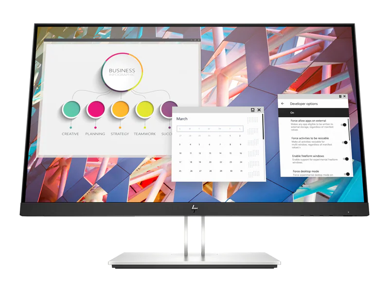 HP E24 G4 - E-Series - LED-Monitor - 60.5 cm (23.8") - 1920 x 1080 Full HD (1080p) @ 60 Hz - IPS - 250 cd/m² - 1000:1 - 5 ms - HDMI, VGA, DisplayPort - Silber (Halter), schwarzer Kopf HP E24 G4 - E-Series - LED-Monitor - 60.5 cm (23.8") - 1920 x 1080 Full HD (1080p) @ 60 Hz - IPS - 250 cd/m² - 1000:1 - 5 ms - HDMI, VGA, DisplayPort - Silber (Halter), schwarzer Kopf