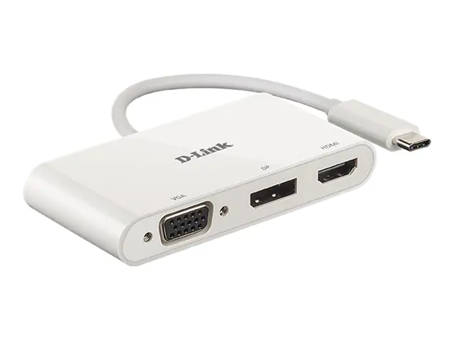 D-Link DUB-V310 - Videoadapter - 24 pin USB-C männlich zu HD-15 (VGA), HDMI, DisplayPort weiblich - 11 cm - 4K Unterstützung D-Link DUB-V310 - Videoadapter - 24 pin USB-C männlich zu HD-15 (VGA), HDMI, DisplayPort weiblich - 11 cm - 4K Unterstützung