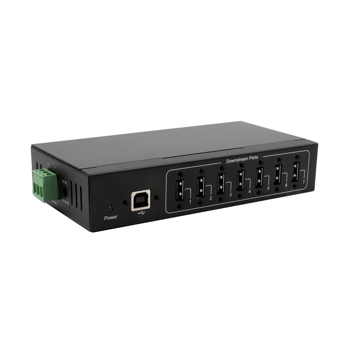 Exsys EX-11217HMVS 7 Port USB 2.0 Metall Hub Netzteil DIN-Rail-Kit Genesys - Kabel-/Adapterset - Digital/Daten