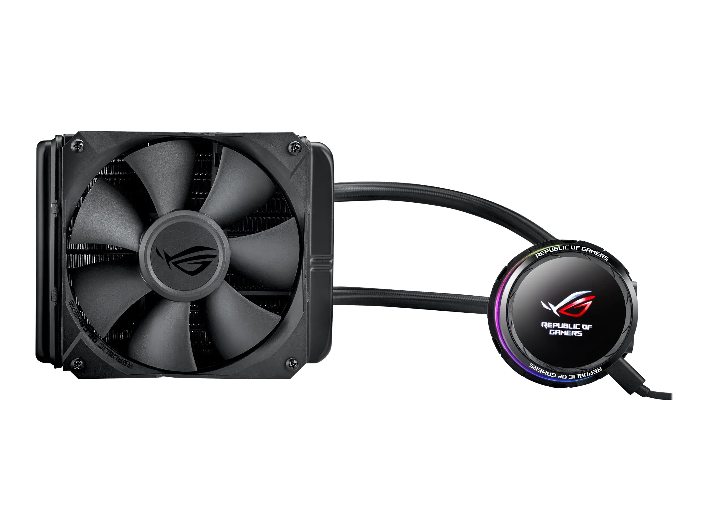 ASUS ROG Ryuo 120 - Prozessor-Flüssigkeitskühlsystem - (für: LGA1156, LGA1366, LGA1155, LGA2011, LGA1150, LGA2011-3, LGA1151, AM4, LGA2066, TR4, LGA1200) - Aluminium mit Kupferbasis - 120 mm