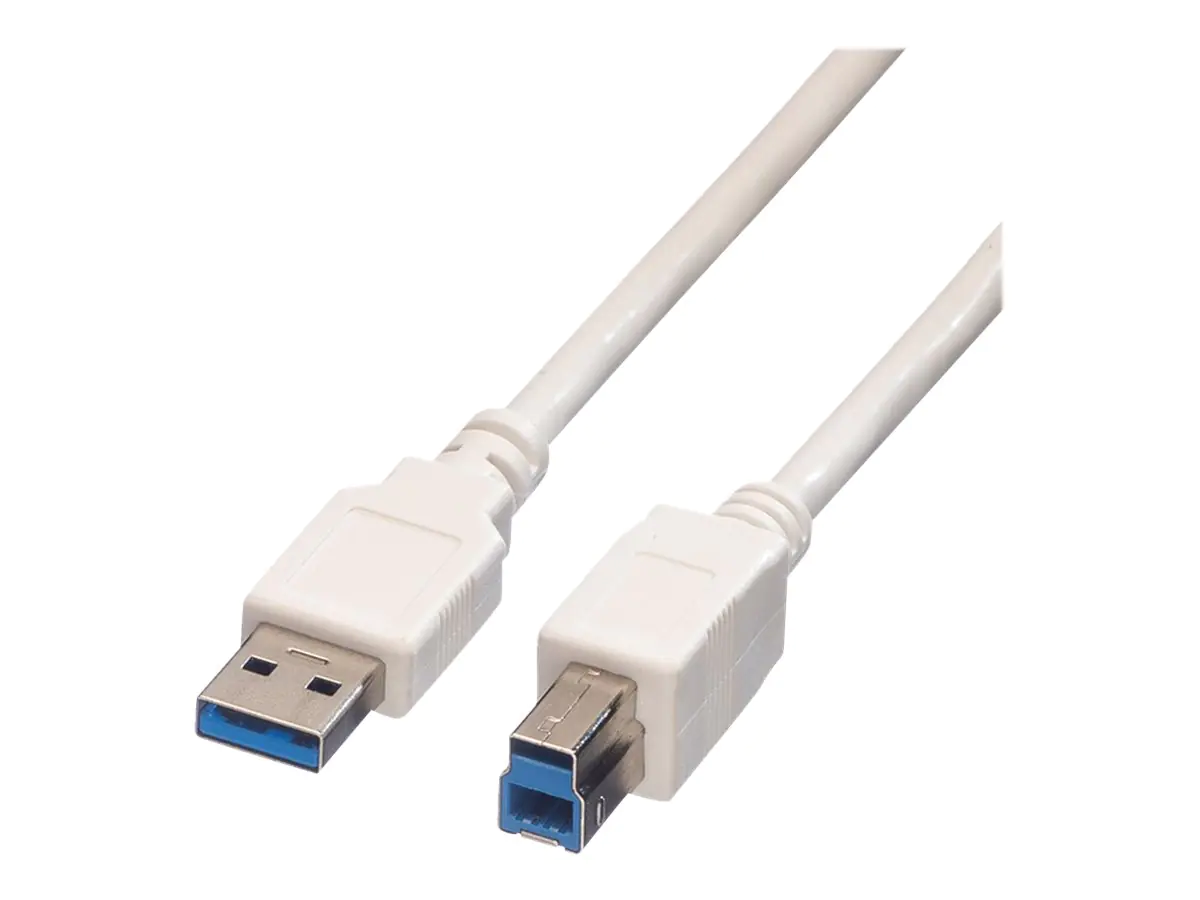 VALUE - USB-Kabel - USB Typ A (M) zu USB Type B (M) - USB 3.0 - 80 cm - geformt - weiß VALUE - USB-Kabel - USB Typ A (M) zu USB Type B (M) - USB 3.0 - 80 cm - geformt - weiß