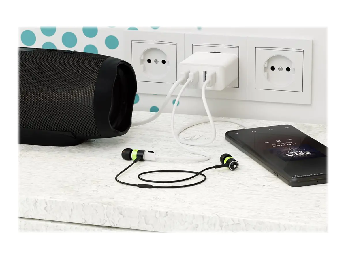 Goobay Netzteil - 30 Watt - 3 A - 4 Ausgabeanschlussstellen (4 x USB) 44962
