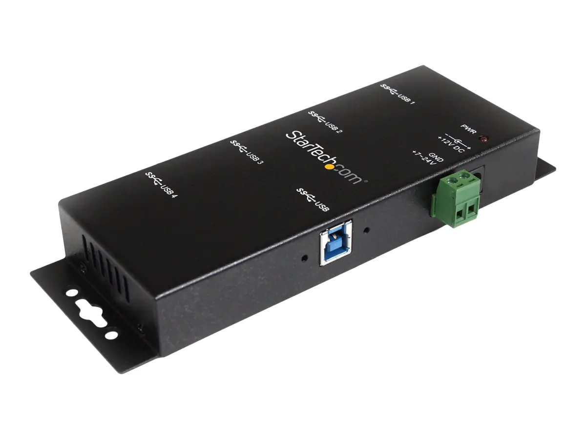 StarTech Montierbarer 4 Port Industrieller USB 3.0 SuperSpeed Hub inkl. Netzteil - Hub - 4 x SuperSpeed USB 3.0 - Desktop - Gleichstrom - für P/N: ITB20D3250, MSDREADU2OTG, SVA12M5NA, USB312SAT3CB, USB315CB2M, USBLTM1MBK, USBLTM1MWH StarTech Montierbarer 4 Port Industrieller USB 3.0 SuperSpeed Hub inkl. Netzteil - Hub - 4 x SuperSpeed USB 3.0 - Desktop - Gleichstrom - für P/N: ITB20D3250, MSDREADU2OTG, SVA12M5NA, USB312SAT3CB, USB315CB2M, USBLTM1MBK, USBLTM1MWH