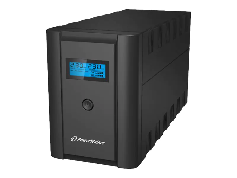 PowerWalker VI 1200 LCD - USV - Wechselstrom 230 V - 600 Watt - 1200 VA - 7 Ah - USB - Ausgangsanschlüsse: 4 - Schwarz