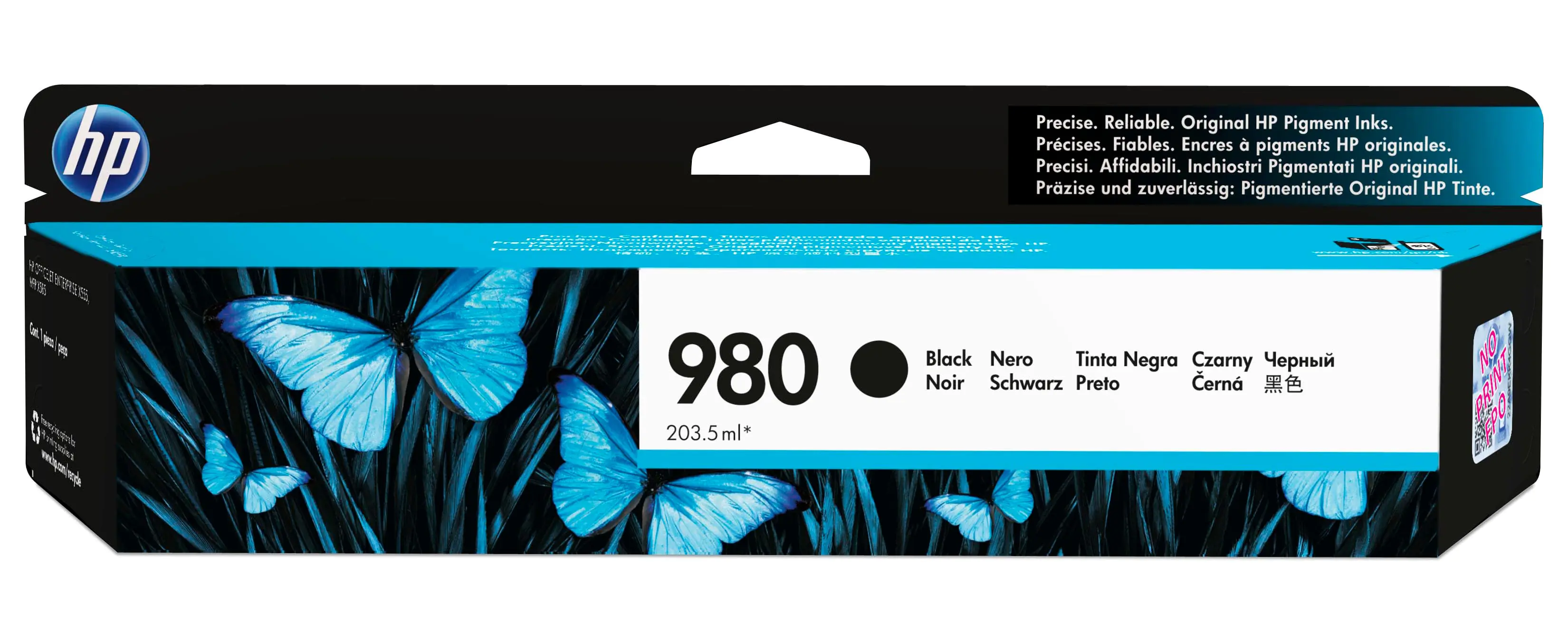 HP 980 - 203.5 ml - Schwarz - Original - Tintenpatrone - für Officejet Enterprise Color MFP X585; Officejet Enterprise Color Flow MFP X585 HP 980 - 203.5 ml - Schwarz - Original - Tintenpatrone - für Officejet Enterprise Color MFP X585; Officejet Enterprise Color Flow MFP X585