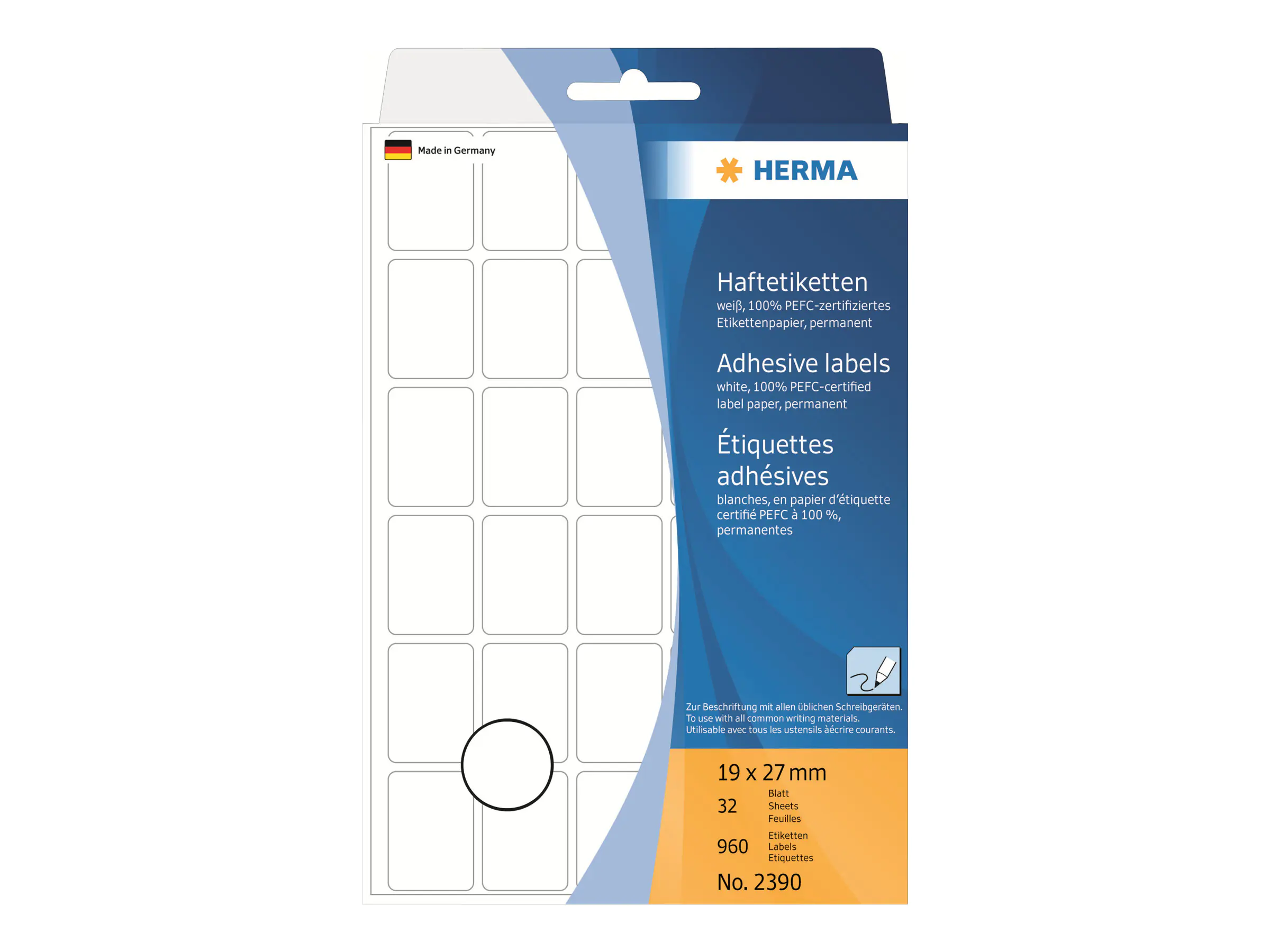 HERMA Etikett Vario 2390 19x27mm weiß 960 St./Pack.