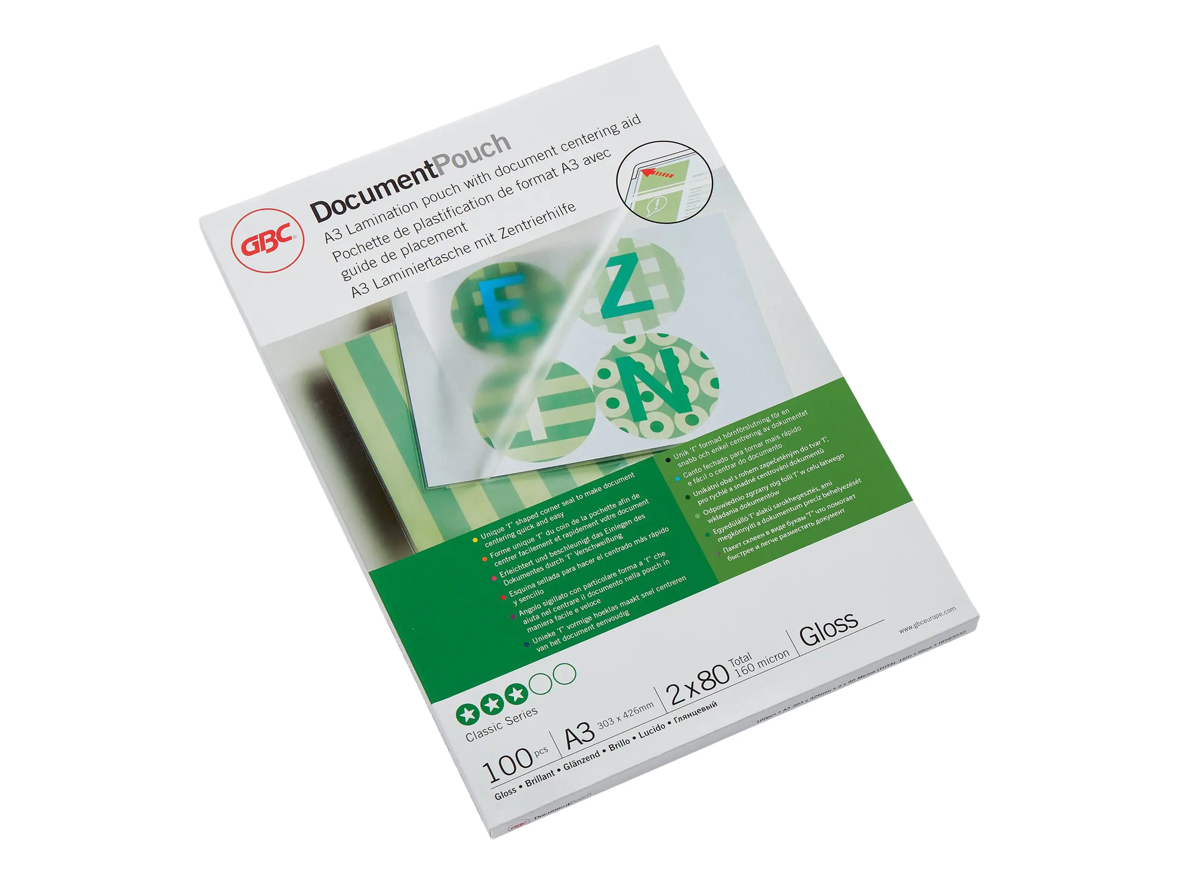 GBC 80 Mikron - 100er-Pack - glänzend - 303 IB583032
