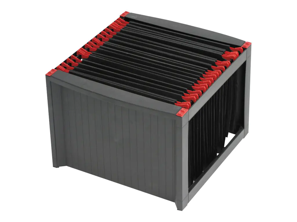 helit Hängekorb H6110092 max. 40Mappen DIN A4 schwarz/rot