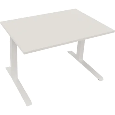 Sitz-/Stehtisch Kufe Doppels. Quad. B1200xT800xH645-1275 ws/Weiß Sitz-/Stehtisch Kufe Doppels. Quad. B1200xT800xH645-1275 ws/Weiß