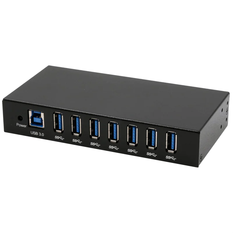 Exsys GmbH 7-Port USB 3.2 Gen 1 Metall HUB 15KV ESD Schutz Tiveco