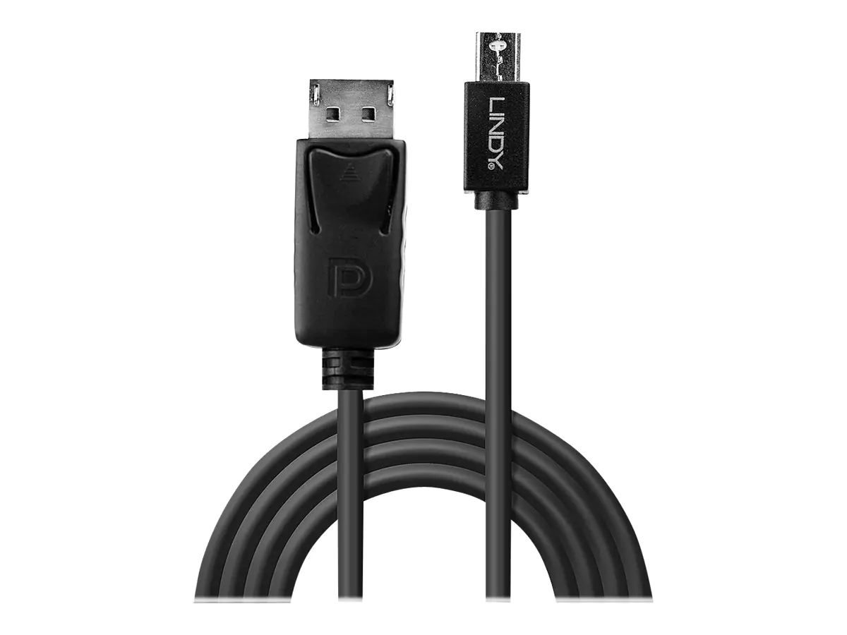 Lindy - DisplayPort-Kabel - Mini DisplayPort (M) zu DisplayPort (M) - 2 m - Schwarz Lindy - DisplayPort-Kabel - Mini DisplayPort (M) zu DisplayPort (M) - 2 m - Schwarz