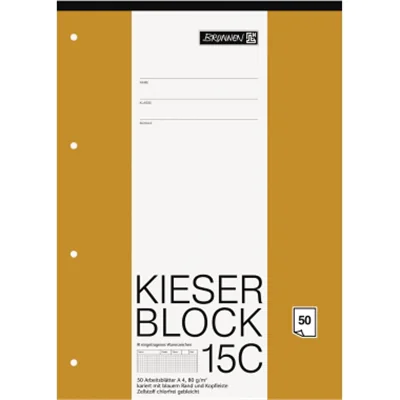Brunnen Arbeitsblock DIN A4 kariert - Bürokleinmaterial - A4 1042925