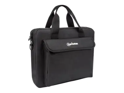 IC Intracom Manhattan London Laptop Bag 12.5", Top Loader, Black, LOW COST, Accessories Pocket, Shoulder Strap (removable) 439862