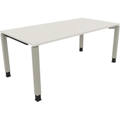 Schreibtisch Vierfuß Quadratrohr B1800xT900xH680-820 si/Weiß Schreibtisch Vierfuß Quadratrohr B1800xT900xH680-820 si/Weiß