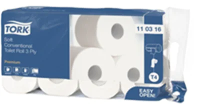 Tork Toilettenpapier Premium 110316 3lagig weiß 8 Rl./Pack.