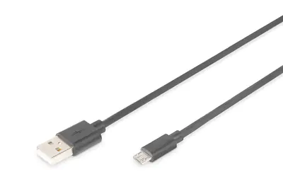 ASSMANN - USB-Kabel - Micro-USB Typ B (M) zu USB (M) - USB 2.0 - 3 m - geformt - Schwarz ASSMANN - USB-Kabel - Micro-USB Typ B (M) zu USB (M) - USB 2.0 - 3 m - geformt - Schwarz