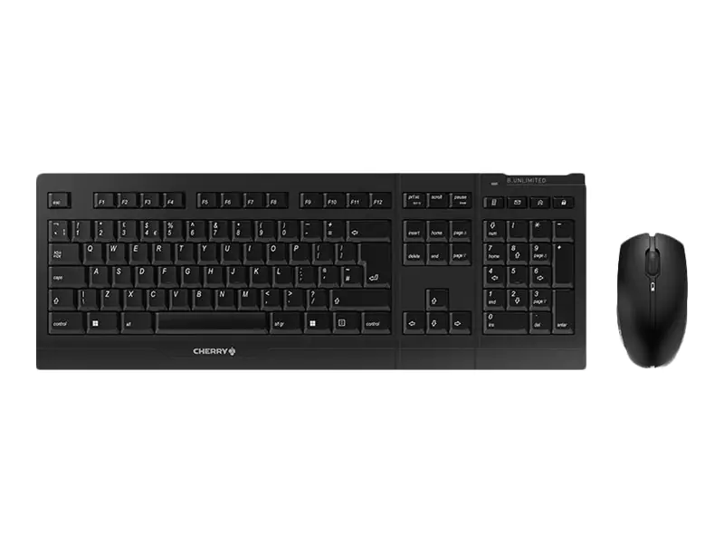 CHERRY B.UNLIMITED 3.0 - Tastatur-und-Maus-Set - kabellos - 2.4 GHz - GB - Tastenschalter: CHERRY SX - Schwarz