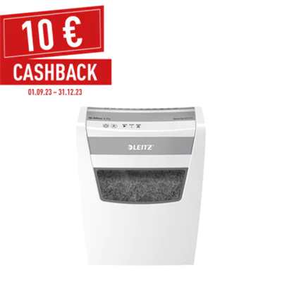 LEITZ IQ Aktenvernichter Office S P-4 Papier, Heftklammern, Büroklammern Partikelschnitt 14 Bl. (70 g/m²) weiß LEITZ IQ Aktenvernichter Office S P-4 Papier, Heftklammern, Büroklammern Partikelschnitt 14 Bl. (70 g/m²) weiß
