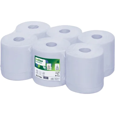 Satino Handtuchrolle comfort 20 cm x 150 m (B x L) Papier, 100 % recycelt blau 6 Rl./Pack. Satino Handtuchrolle comfort 20 cm x 150 m (B x L) Papier, 100 % recycelt blau 6 Rl./Pack.