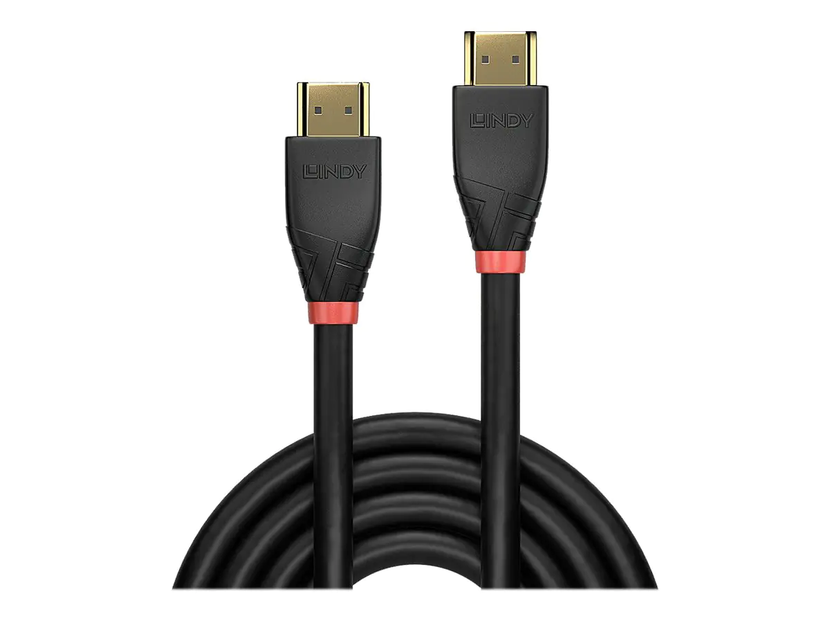 Lindy - HDMI-Kabel - HDMI männlich zu HDMI männlich - 15 m - abgeschirmt - Schwarz - rund, 4K Unterstützung, aktiv Lindy - HDMI-Kabel - HDMI männlich zu HDMI männlich - 15 m - abgeschirmt - Schwarz - rund, 4K Unterstützung, aktiv