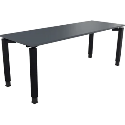Schreibtisch Vierfuß Quadratrohr B2000xT700xH680-820 an/Lavagrau Schreibtisch Vierfuß Quadratrohr B2000xT700xH680-820 an/Lavagrau
