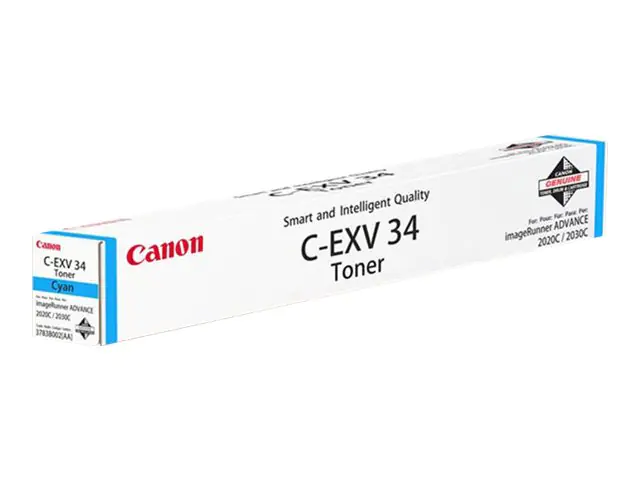 Canon C-EXV 34 - Cyan - Original - Tonerpatrone - für imageRUNNER ADVANCE C2020i, C2020L, C2025i, C2030i, C2030L, C2220i, C2220L, C2225i, C2230i
