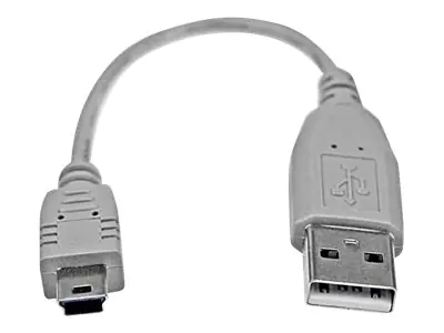 StarTech 15 cm Mini USB 2.0 A auf Mini B Kabel - USB-Kabel - USB (M) zu Mini-USB, Typ B (M) - USB 2.0 - 15 cm - Grau - für P/N: USB2002EXT2, USBEXTAA10BK, USBEXTAA3BK, USBEXTAA6BK, USBPLATE4