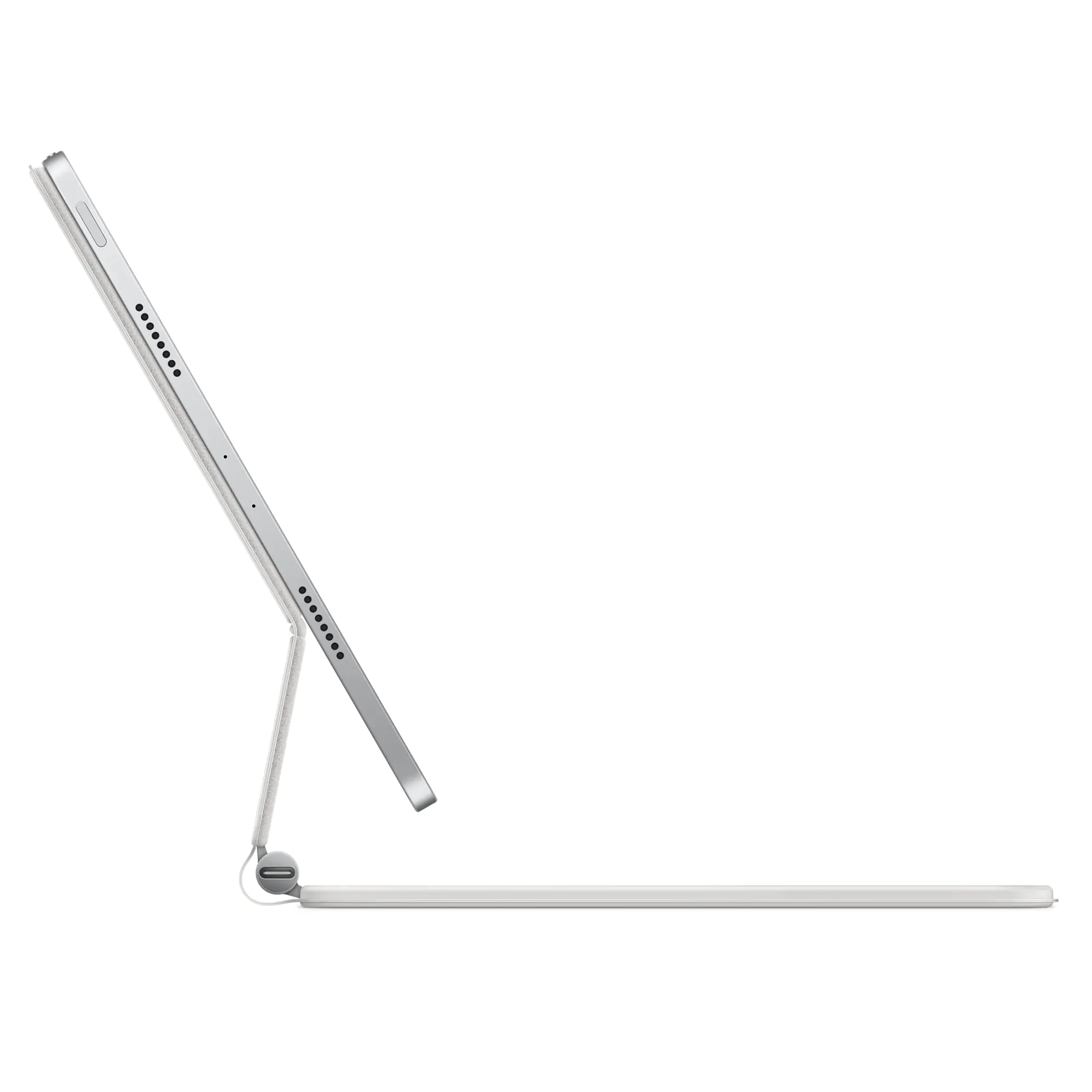 Apple Magic Keyboard - Tastatur und Foliohülle - mit Trackpad - hinterleuchtet - Apple Smart connector - QWERTZ - Deutsch - weiß - für Apple 10.9-inch iPad Air (4th gen, 5th gen), 11-inch iPad Air (M2), 11-inch iPad Pro (1st gen, 2nd gen, 3rd gen, 4t