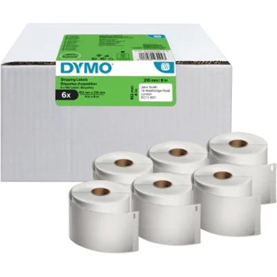 DYMO® Versandetikett 102 x 210 mm (B x H) Papier weiß 140 Etik./Rl. 6 x 140 Etik./Pack. DYMO® Versandetikett 102 x 210 mm (B x H) Papier weiß 140 Etik./Rl. 6 x 140 Etik./Pack.