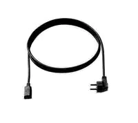 Bachmann H05VV-F 3G 1.00 mm² - Stromkabel - IEC 60320 C13 gerade zu CEE 7/7 (M) gewinkelt - 250 V - 10 A - 3 m - geformt - Schwarz