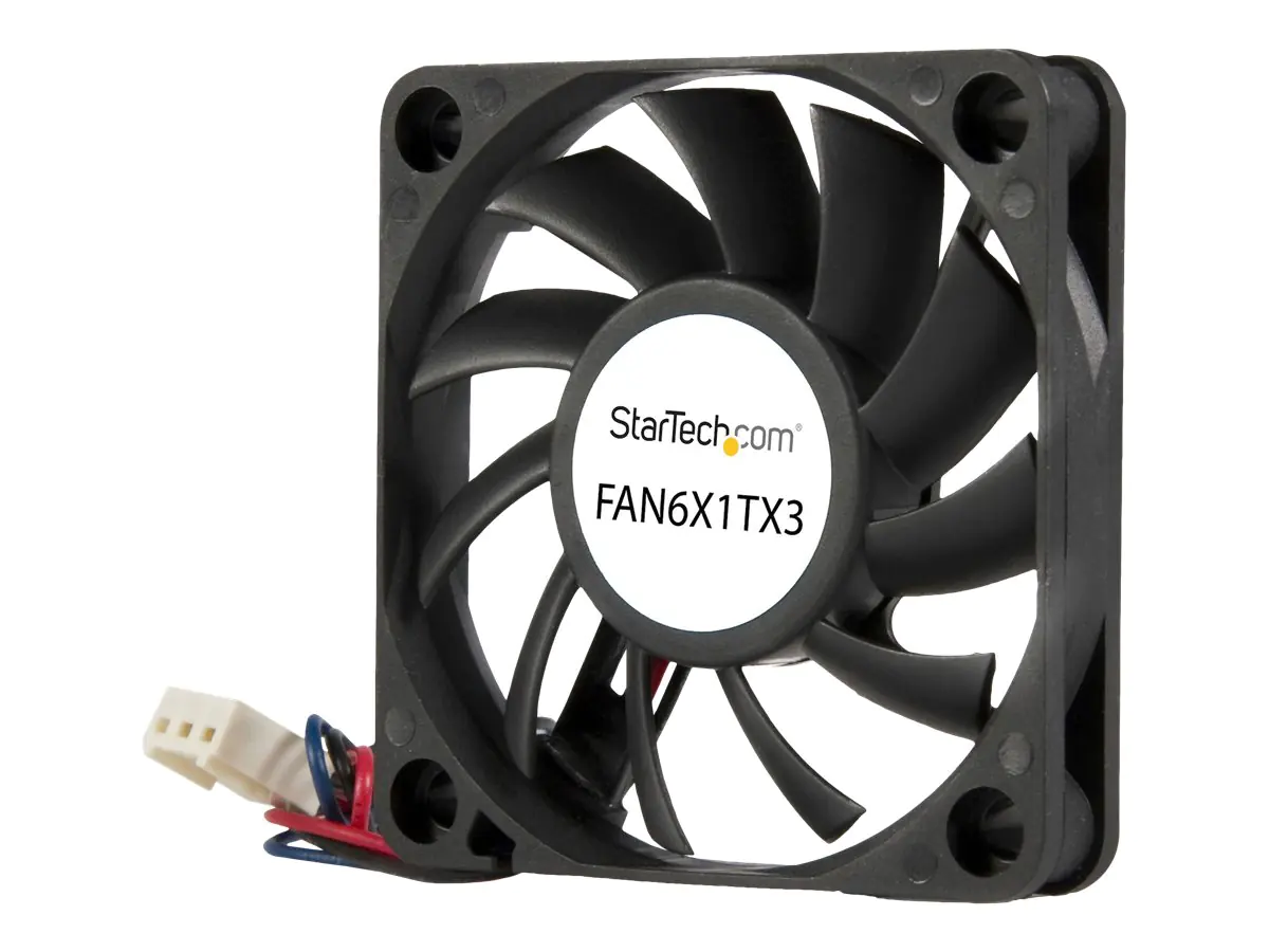 StarTech 60mm Gehäuselüfter - Lüfter 6cm für PC Gehäuse mit 3-pin Molex Stecker (60mmx60mmx10mm)