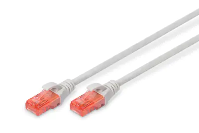 Digitus Professional - Patch-Kabel - RJ-45 (M) bis RJ-45 (M) - 10 m - UTP - CAT 6 - geschirmt, ohne Haken - Grau Digitus Professional - Patch-Kabel - RJ-45 (M) bis RJ-45 (M) - 10 m - UTP - CAT 6 - geschirmt, ohne Haken - Grau