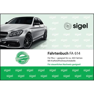 SIGEL Fahrtenbuch FA614 DIN A6 für PKW 40Blatt SIGEL Fahrtenbuch FA614 DIN A6 für PKW 40Blatt