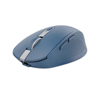 Trust Ozaa - Maus - kompakt, Multi-Gerät - Für Rechtshänder - optisch - 6 Tasten - kabellos - 2.4 GHz, Bluetooth - kabelloser Empfänger (USB) - Blau