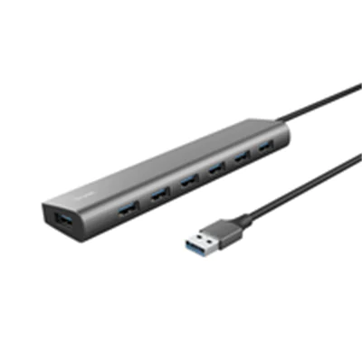 Trust Halyx - Hub - 7 x USB 3.2 Gen 1 + 1 x USB-C (Stromdurchsatz) - Desktop