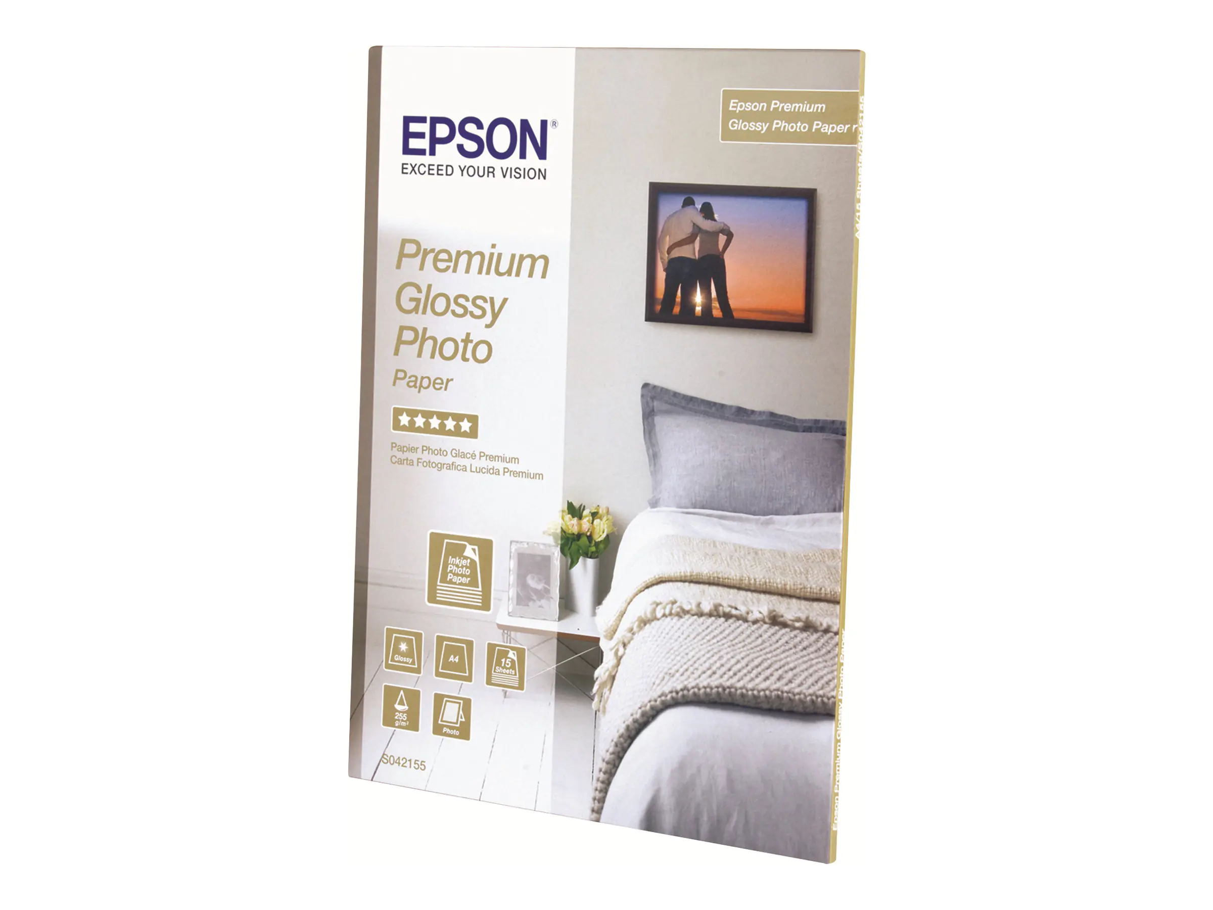 Epson Fotopapier C13S041390 Premium Glossy 30,5 m 24" (610 mm) 165 g/m² für Tintenstrahldrucker