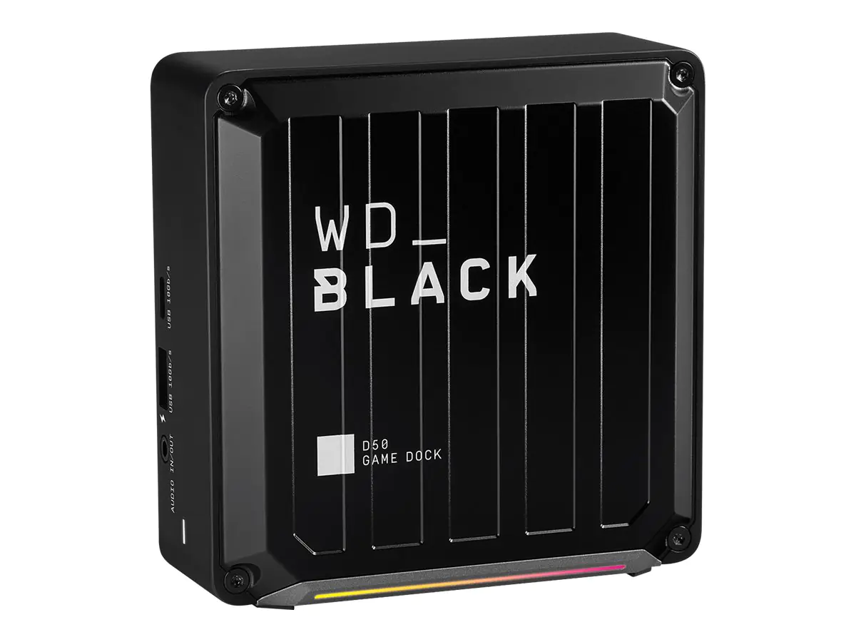 WD_BLACK D50 Game Dock WDBA3U0000NBK - Dockingstation - Thunderbolt 3 - DP, Thunderbolt - GigE