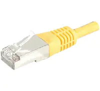 Dexlan - Patch-Kabel - RJ-45 (M) zu RJ-45 (M) - 10 m - SFTP - CAT 6a - geformt, verseilt - Gelb