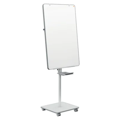 Nobo® Mobiles Flipchart Move & Meet mit Ablageschale Stahl grau Nobo® Mobiles Flipchart Move & Meet mit Ablageschale Stahl grau