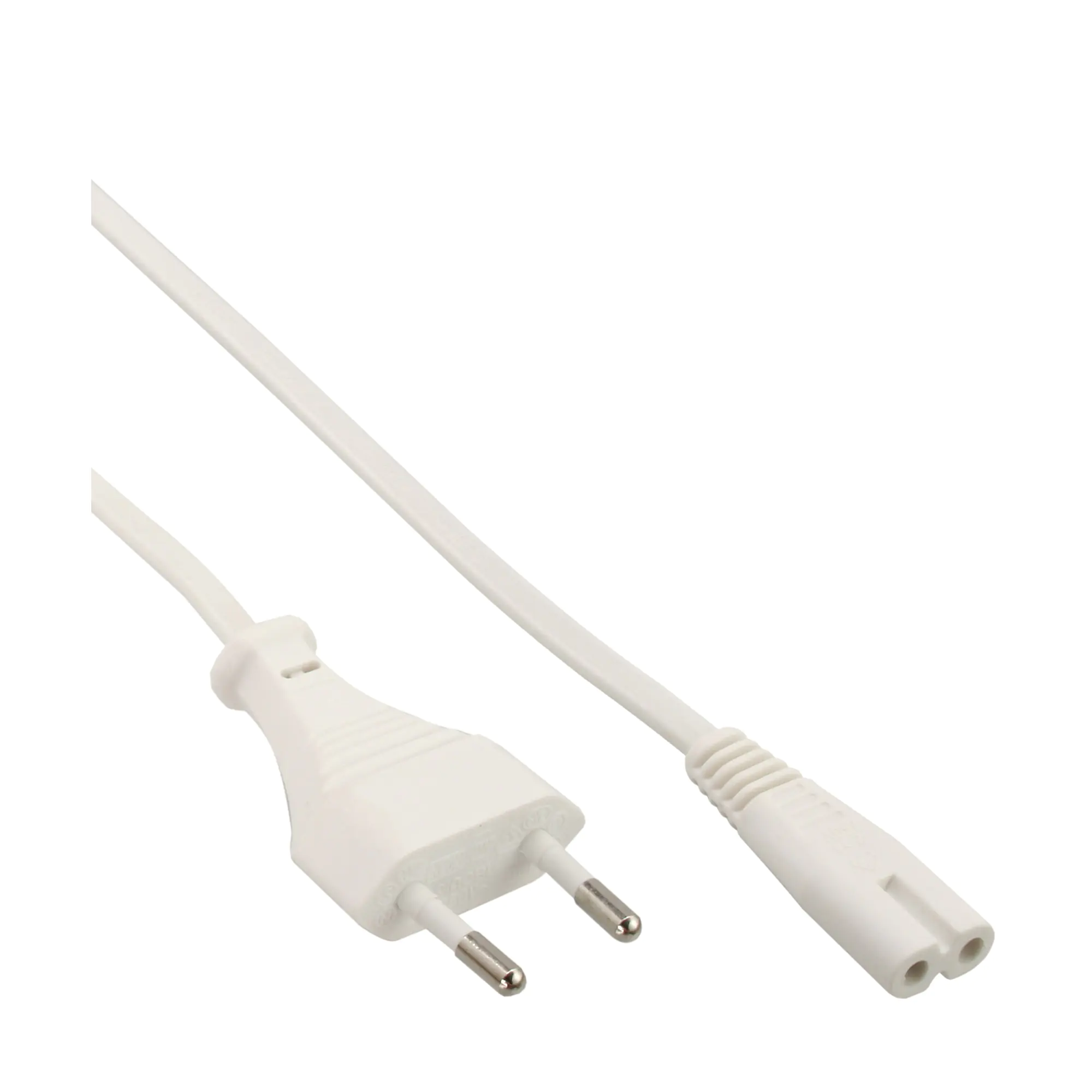InLine - Stromkabel - Eurostecker (S) bis IEC 60320 C7 - 1 m - weiß
