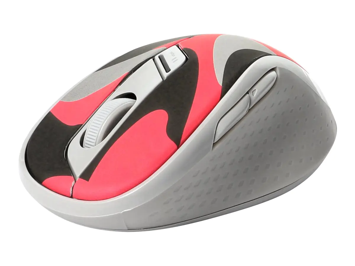 Rapoo M500 Silent - Maus - optisch - 6 Tasten - kabellos - 2.4 GHz, Bluetooth 4.0, Bluetooth 3.0 - kabelloser Empfänger (USB) - Rot