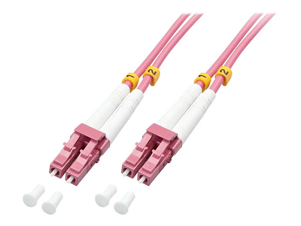 Lindy - Patch-Kabel - LC Multi-Mode (M) zu LC Multi-Mode (M) - 10 m - Glasfaser - Duplex - 50/125 Mikrometer - OM4 - halogenfrei - lila Lindy - Patch-Kabel - LC Multi-Mode (M) zu LC Multi-Mode (M) - 10 m - Glasfaser - Duplex - 50/125 Mikrometer - OM4 - halogenfrei - lila