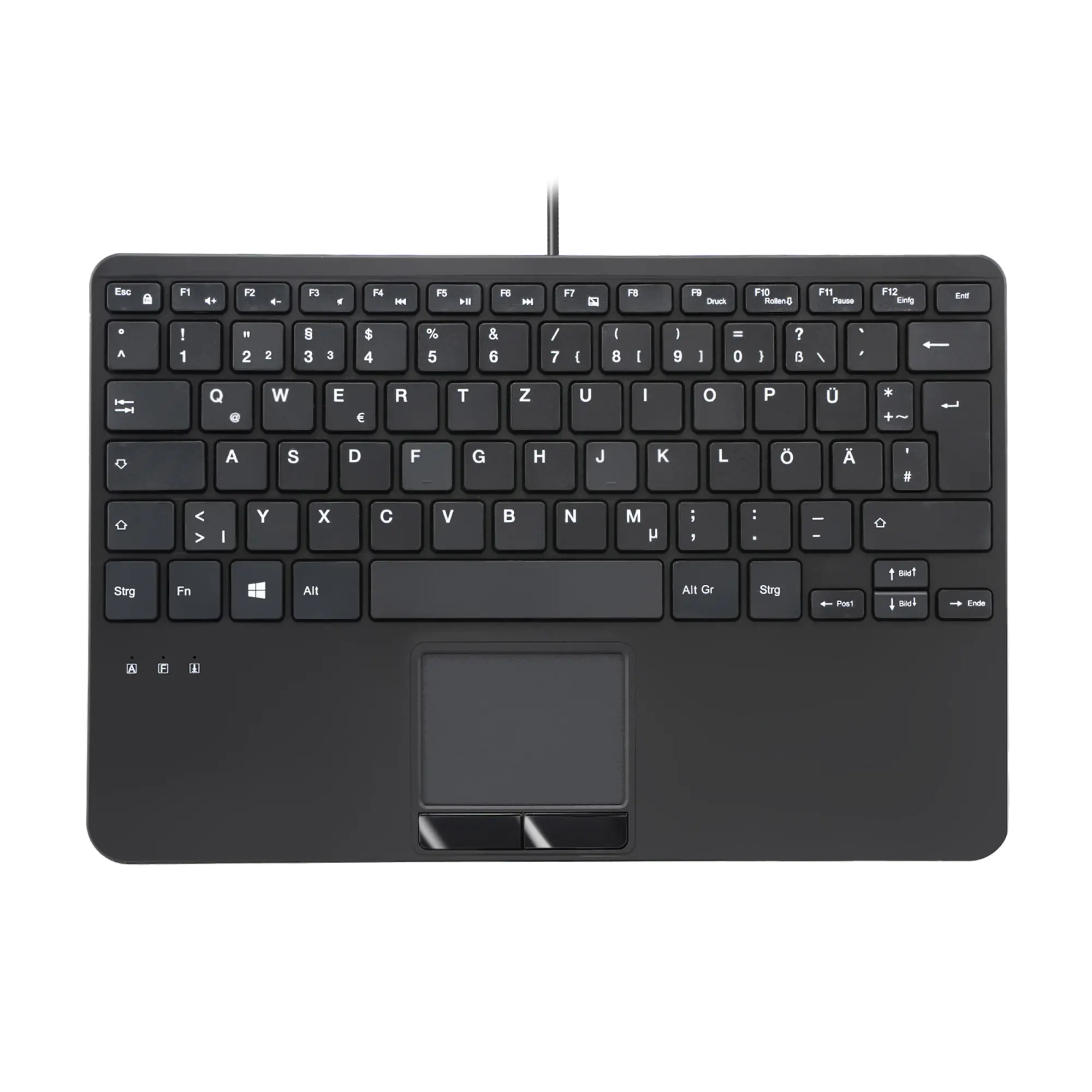 Perixx PERIBOARD-525, Mini, Kabelgebunden, USB, Scherenschalter, QWERTZ, Schwarz PERIBOARD-525 DE B