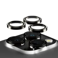 PanzerGlass Hoops - Objektivschutz für Handy - Glas - Schwarz - für Apple iPhone 15 Pro, 15 Pro Max