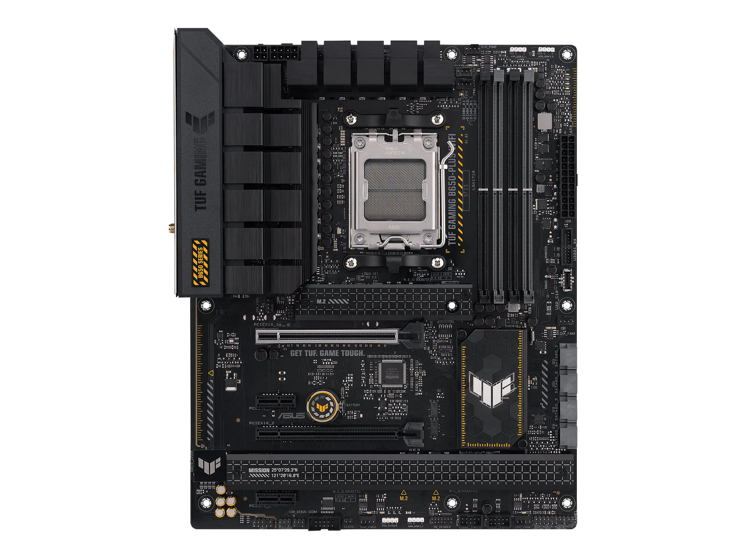ASUS TUF Gaming B650-Plus WiFi - Motherboard - ATX - Socket AM5 - AMD B650 Chipsatz - USB-C 3.2 Gen 2x2, USB 3.1 Gen 2, USB 3.2 Gen 2, USB-C 3.2 Gen2, USB-C 3.2 Gen 1 - 2.5 Gigabit LAN, Wi-Fi 6, Bluetooth - Onboard-Grafik (CPU erforderlich) 90MB1BZ0