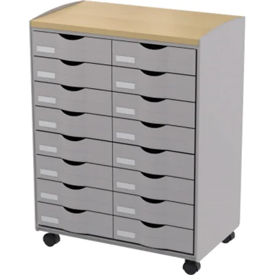 Paperflow Rollwagen DT162N.02.23 16Schübe 55,2x74,5x35cm grau Paperflow Rollwagen DT162N.02.23 16Schübe 55,2x74,5x35cm grau