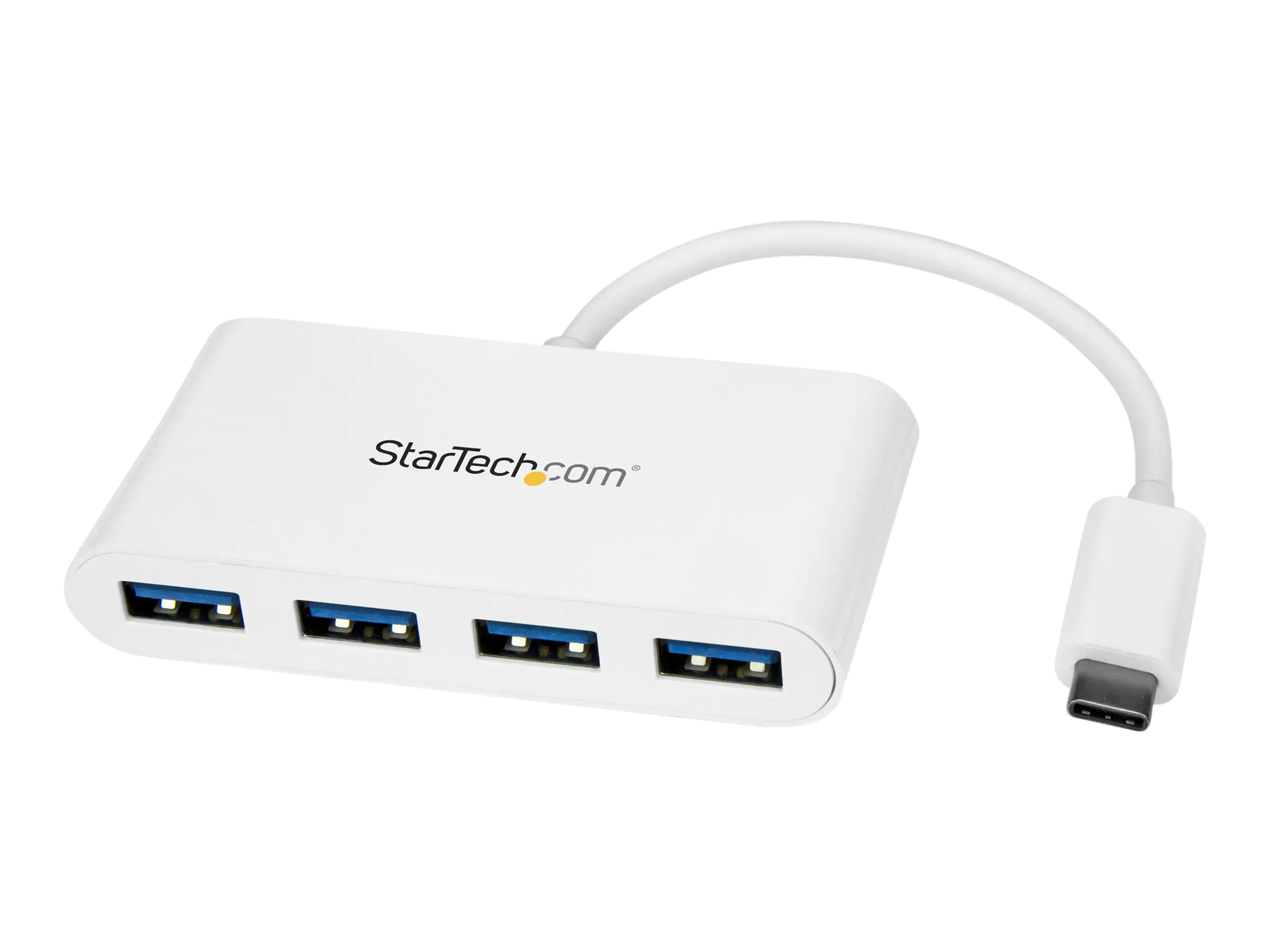 StarTech USB-C Hub - 4 Port USB 3.0 - USB C auf 4x USB-A - Bus Powered - Weiß - Kompakter USB C Hub - USB Typ-C Adapter - Hub - 4 x SuperSpeed USB 3.0 - Desktop StarTech USB-C Hub - 4 Port USB 3.0 - USB C auf 4x USB-A - Bus Powered - Weiß - Kompakter USB C Hub - USB Typ-C Adapter - Hub - 4 x SuperSpeed USB 3.0 - Desktop