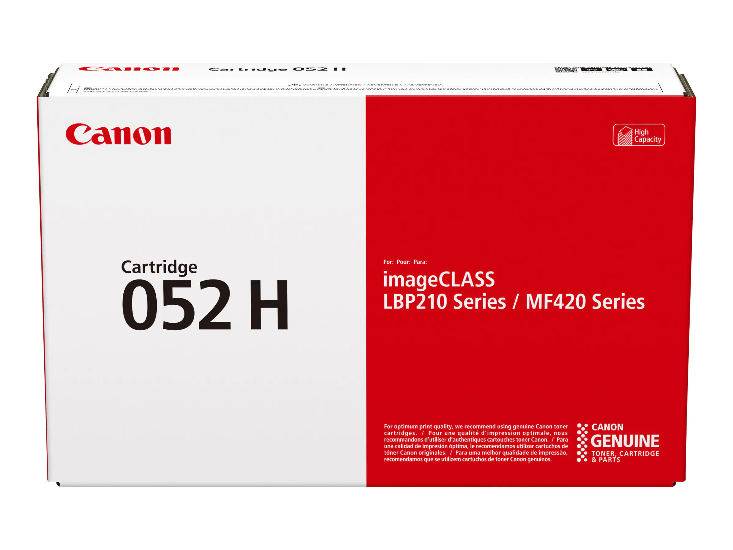 Canon 052 H - Mit hoher Kapazität - Schwarz - Original - Tonerpatrone - für imageCLASS LBP212, LBP215, MF429; i-SENSYS LBP212, LBP214, LBP215, MF421, MF426, MF429 Canon 052 H - Mit hoher Kapazität - Schwarz - Original - Tonerpatrone - für imageCLASS LBP212, LBP215, MF429; i-SENSYS LBP212, LBP214, LBP215, MF421, MF426, MF429