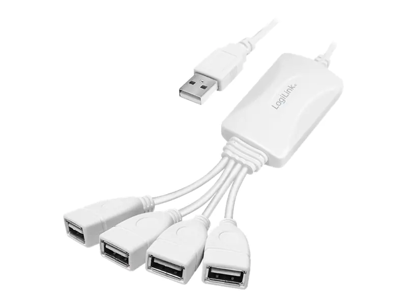 LogiLink USB 2.0 Hub 4-Port - Hub - 4 x USB 2.0 - Desktop
