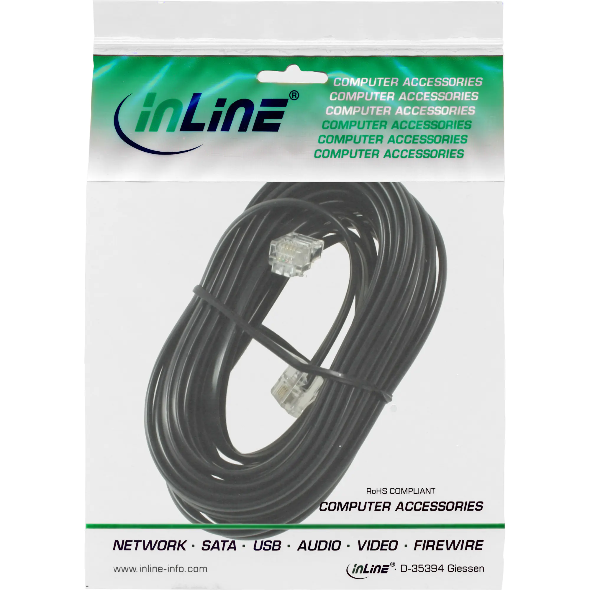 InLine - Telefonkabel - RJ-11 (M) zu RJ-11 (M) - 3 m InLine - Telefonkabel - RJ-11 (M) zu RJ-11 (M) - 3 m